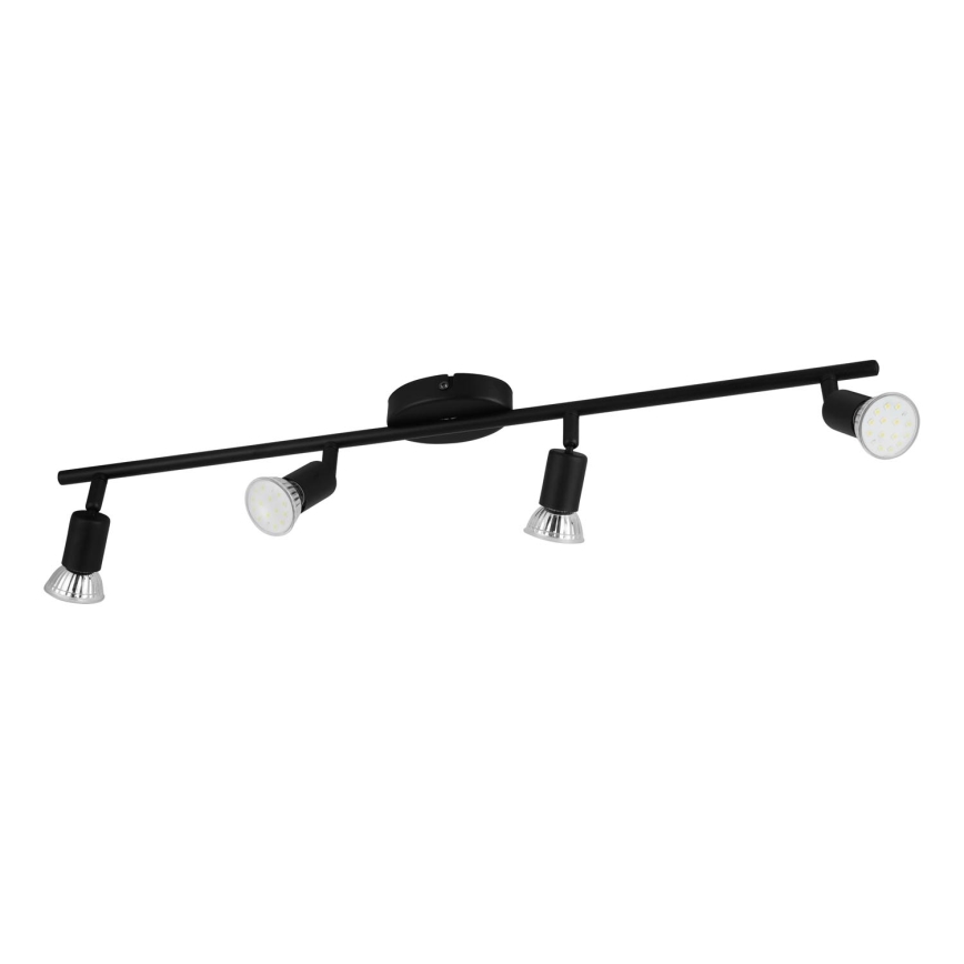 Eglo - LED Bodové svietidlo 4xGU10/2,8W/230V 3000K čierna