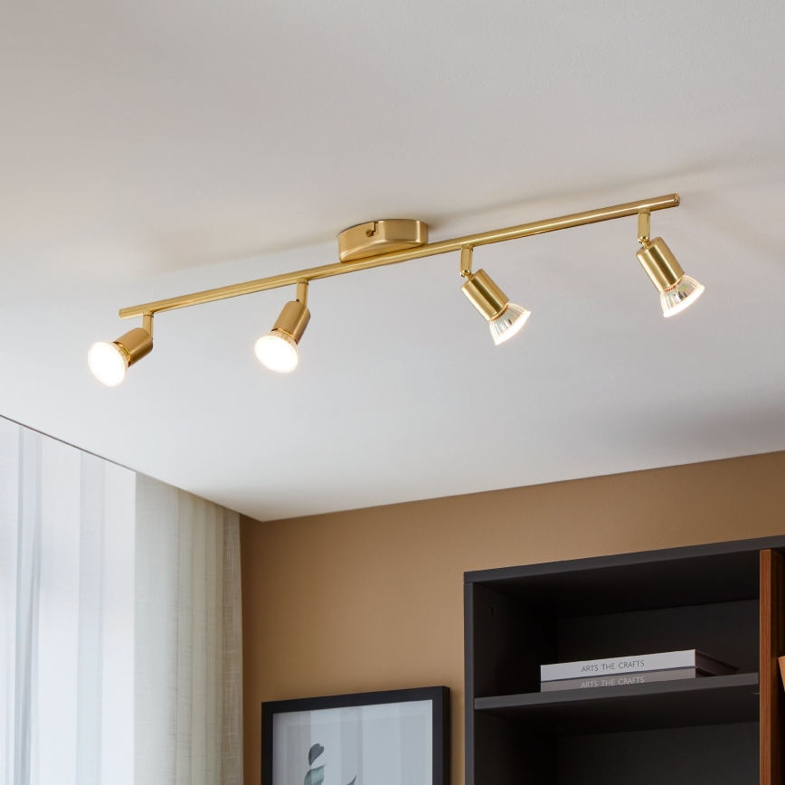 Eglo - LED Bodové svietidlo 4xGU10/2,8W/230V 3000K zlatá