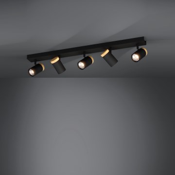 Eglo - LED Bodové svietidlo 5xGU10/4,5W/230V 3000K čierna/hnedá