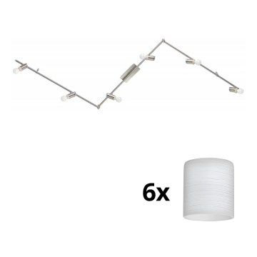 Eglo - LED Bodové svietidlo MY CHOICE 6xE14/4W/230V matný chróm/biela
