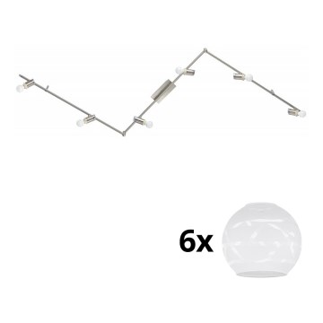 Eglo - LED Bodové svietidlo MY CHOICE 6xE14/4W/230V matný chróm/biela
