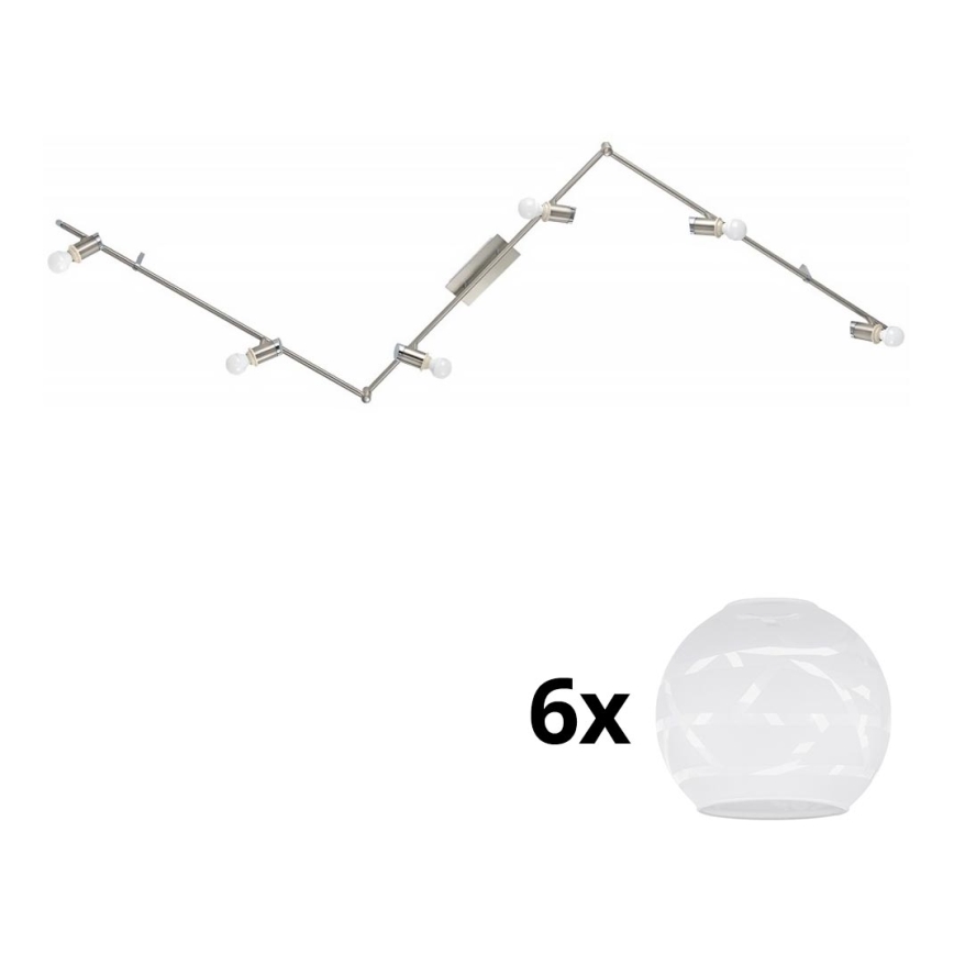 Eglo - LED Bodové svietidlo MY CHOICE 6xE14/4W/230V matný chróm/biela