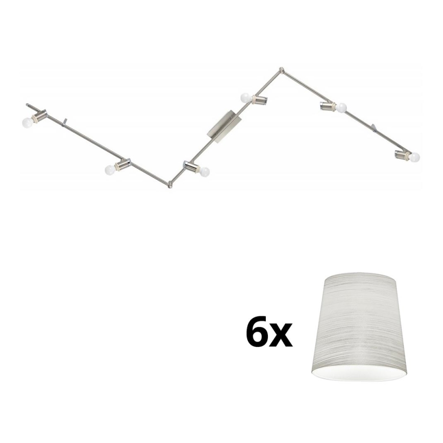 Eglo - LED Bodové svietidlo MY CHOICE 6xE14/4W/230V matný chróm/krémová
