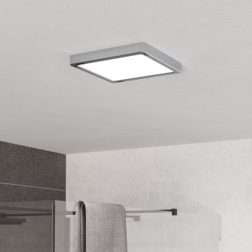 Eglo - LED kúpeľňové stropné svietidlo LED/10,5W/230V 2700/4000/6500K 22x22 cm IP44 lesklý chróm
