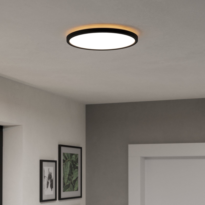 Eglo - LED Kúpeľňové stropné svietidlo LED/13,9W/230V 2700/4000/6500K pr. 30 cm IP44 čierna