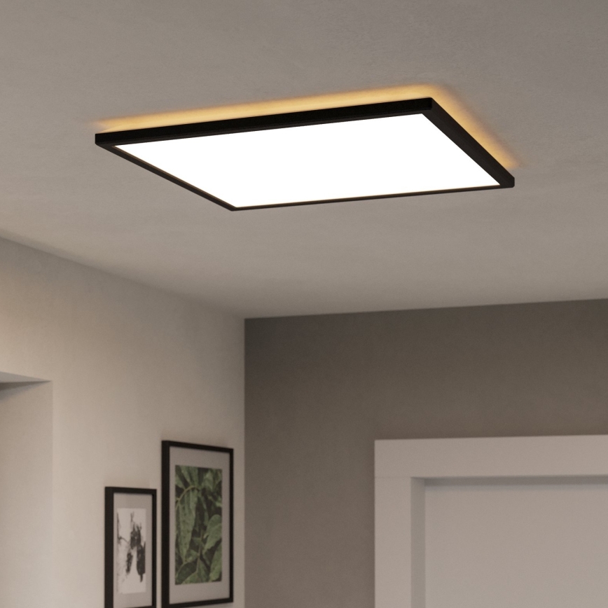 Eglo - LED Kúpeľňové stropné svietidlo LED/17W/230V 2700/4000/6500K 50x50 cm IP44 čierna