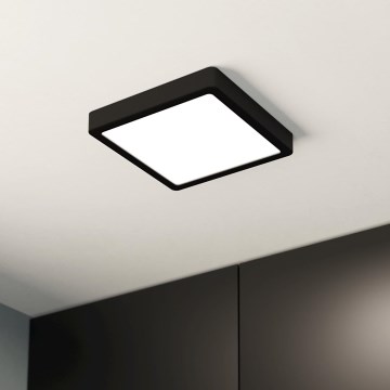 Eglo - LED Kúpeľňové stropné svietidlo LED/17W/230V IP44 čierna 21x21 cm
