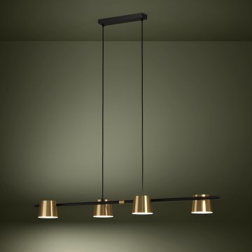 Eglo - LED Luster na lanku 4xGU10/4,6W/230V 3000K zlatá