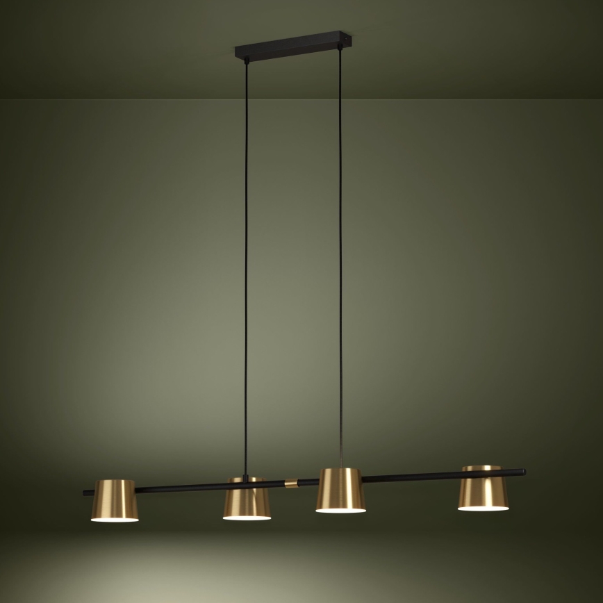 Eglo - LED Luster na lanku 4xGU10/4,6W/230V 3000K zlatá