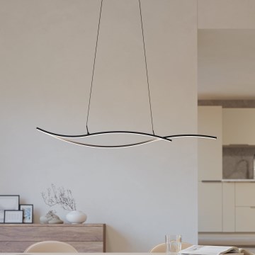 Eglo - LED Luster na lanku LED/20W/230V 4000K čierna