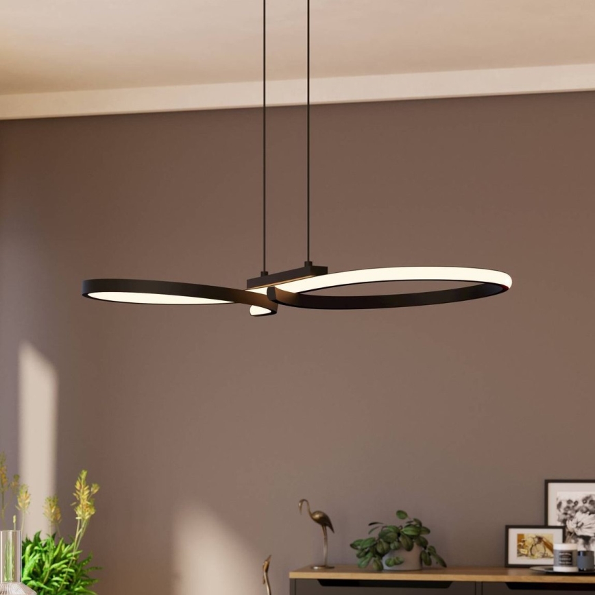 Eglo - LED Luster na lanku LED/21W/230V 3000K čierna