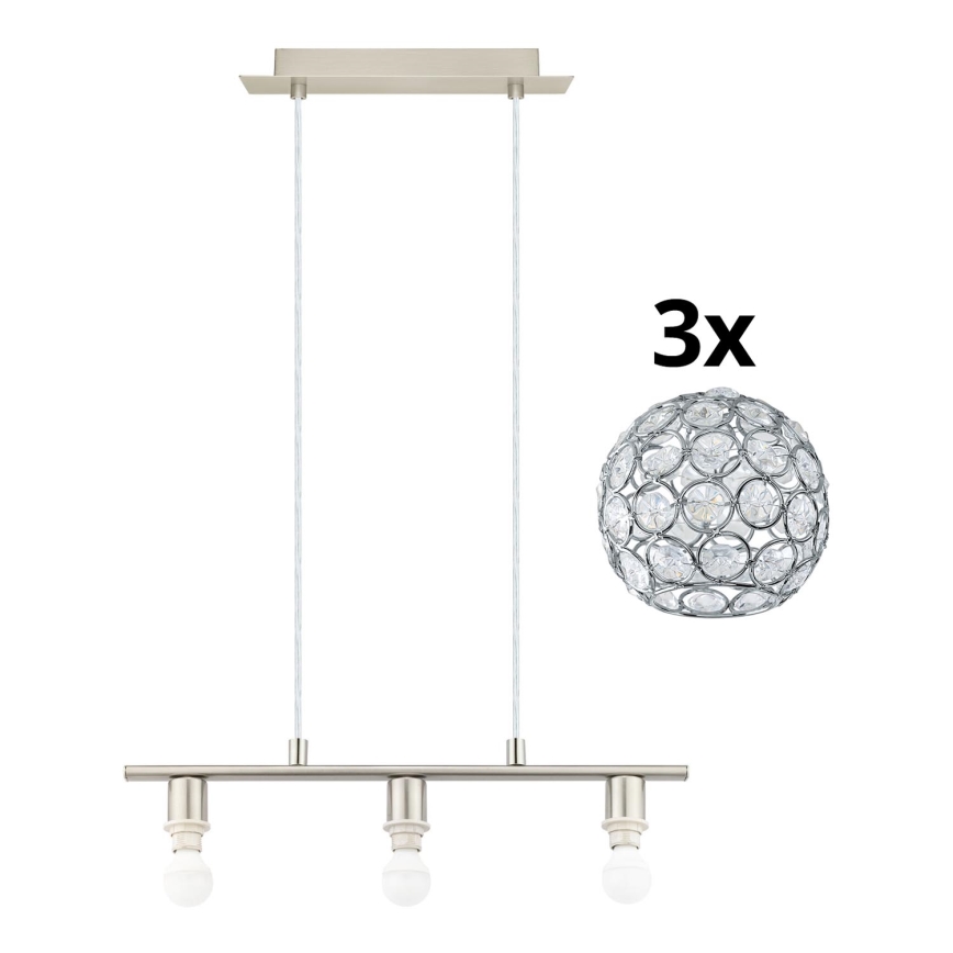 Eglo - LED Luster na lanku MY CHOICE 3xE14/4W/230V matný chróm