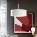 Eglo - LED  Luster na lanku TUNJA 1xE27/60W/230V biela