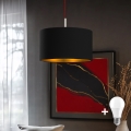 Eglo - LED  Luster na lanku TUNJA 1xE27/60W/230V čierna
