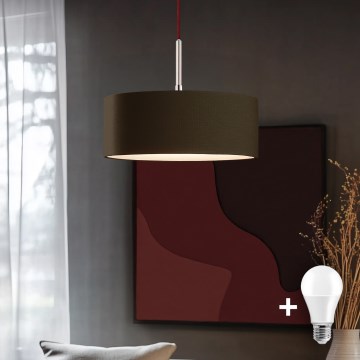 Eglo - LED  Luster na lanku TUNJA 1xE27/60W/230V hnedá
