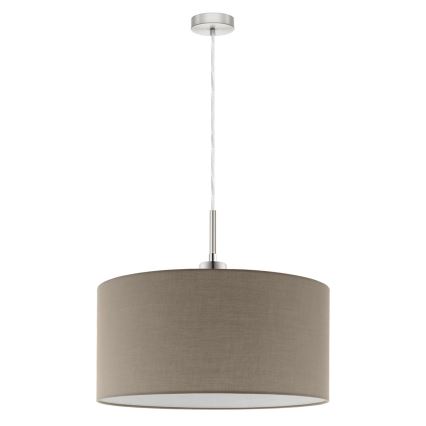 Eglo - LED Luster na lanku TUNJA 1xE27/60W/230V taupe