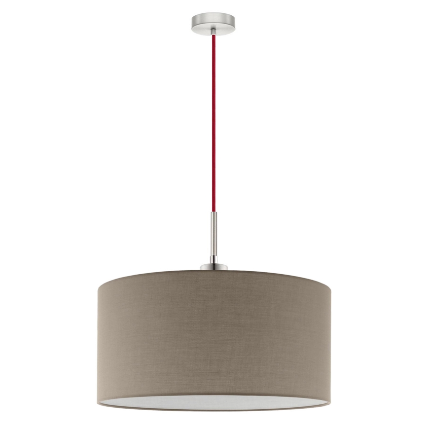 Eglo - LED  Luster na lanku TUNJA 1xE27/60W/230V taupe