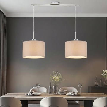 Eglo - LED luster na lanku TUNJA 2xE27/60W/230V béžový
