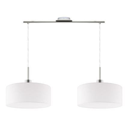 Eglo - LED  Luster na lanku TUNJA 2xE27/60W/230V biela