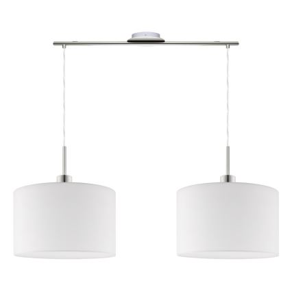 Eglo - LED  Luster na lanku TUNJA 2xE27/60W/230V biela
