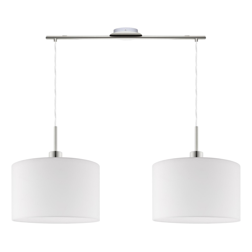 Eglo - LED  Luster na lanku TUNJA 2xE27/60W/230V biela