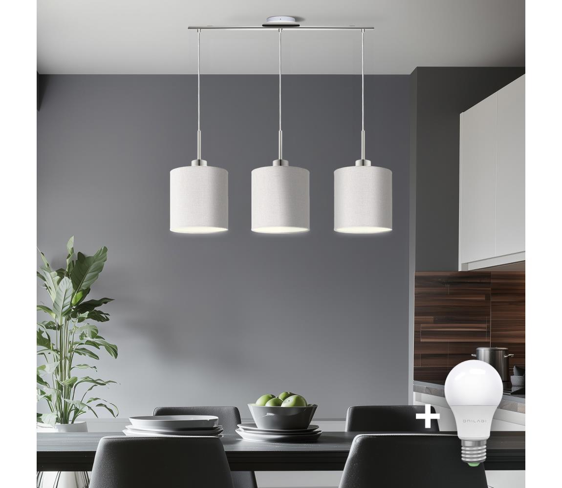 Eglo - LED Luster na lanku TUNJA 3xE27/60W/230V biela