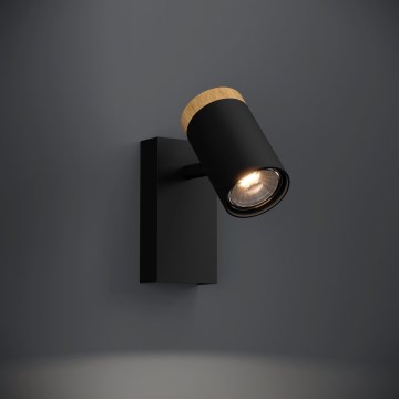 Eglo - LED Nástenné bodové svietidlo 1xGU10/4,5W/230V 3000K čierna/hnedá