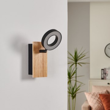 Eglo - LED Nástenné bodové svietidlo LED/4,2W/230V čierna/hnedá