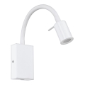 Eglo - LED Nástenné bodové svietidlo s USB nabíjačkou 1xLED/3,5W/230V biela