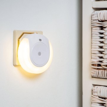 Eglo - LED Nočné svetlo so senzorom súmraku 2xLED/0,4W/230V 3000K