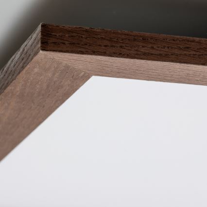Eglo - LED povrchový panel SALOBRENA WOOD LED/31W/230V 64x64 cm tmavohnedý
