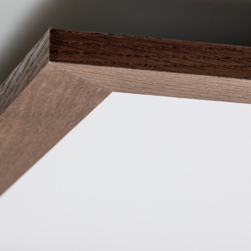 Eglo - LED povrchový panel SALOBRENA WOOD LED/31W/230V 64x64 cm tmavohnedý