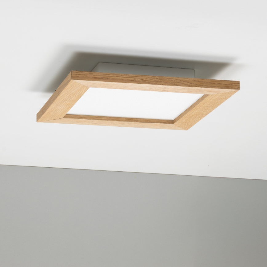 Eglo - LED Prisadený panel SALOBRENA-RW WOOD LED/17W/230V 2700/4000K 30x30 cm hnedá