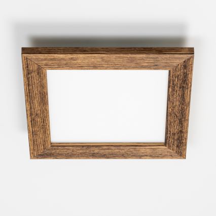 Eglo - LED Prisadený panel SALOBRENA-RW WOOD LED/17W/230V 2700/4000K 34x34 cm hnedá