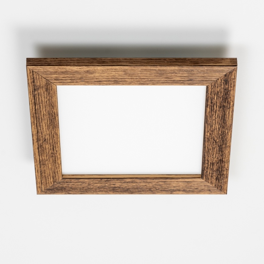 Eglo - LED Prisadený panel SALOBRENA-RW WOOD LED/17W/230V 2700/4000K 34x34 cm hnedá