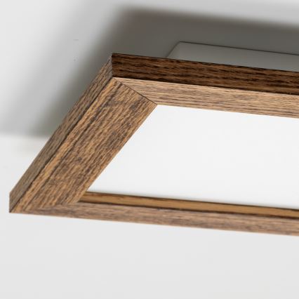 Eglo - LED Prisadený panel SALOBRENA-RW WOOD LED/17W/230V 2700/4000K 34x34 cm hnedá
