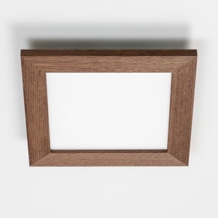 Eglo - LED Prisadený panel SALOBRENA-RW WOOD LED/17W/230V 2700/4000K 34x34 cm tmavohnedá