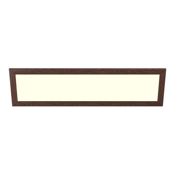 Eglo - LED Prisadený panel SALOBRENA-RW WOOD LED/34W/230V 2700/4000K 124x34 cm tmavohnedá