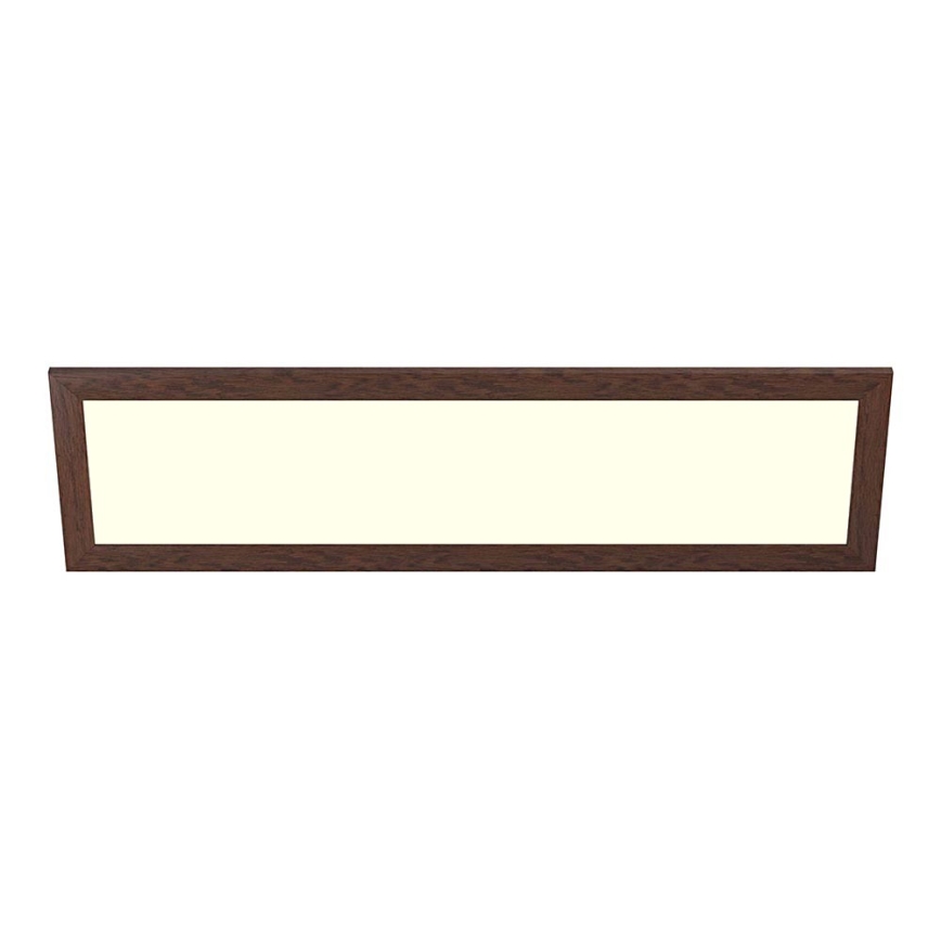 Eglo - LED Prisadený panel SALOBRENA-RW WOOD LED/34W/230V 2700/4000K 124x34 cm tmavohnedá