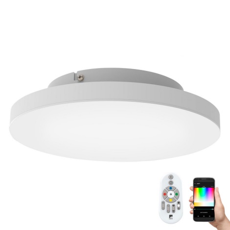 Eglo - LED RGB Stmievateľné stropné svietidlo TURCONA-C LED/15W/230V + diaľkové ovládanie