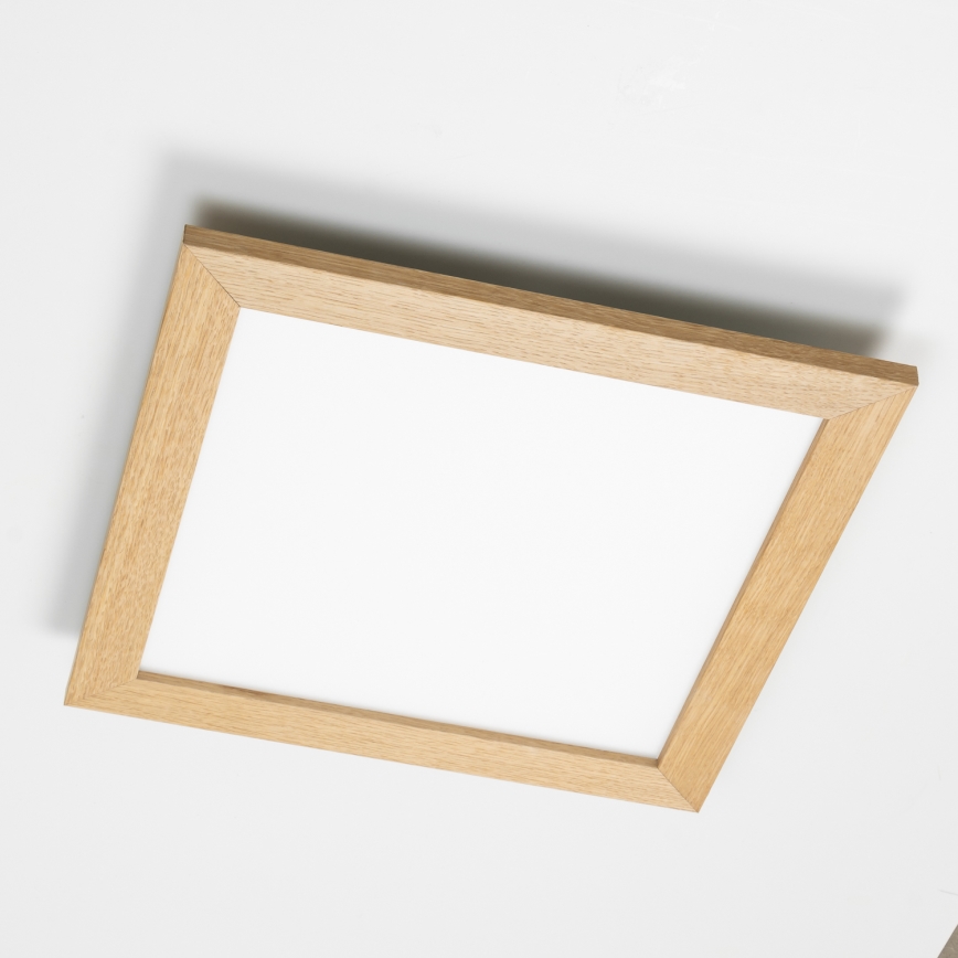 Eglo - LED RGB Stmievateľný prisadený panel SALOBRENA-C WOOD LED/40W/230V 2700-6500K 49,5x49,5 cm hnedý + diaľkové ovládanie
