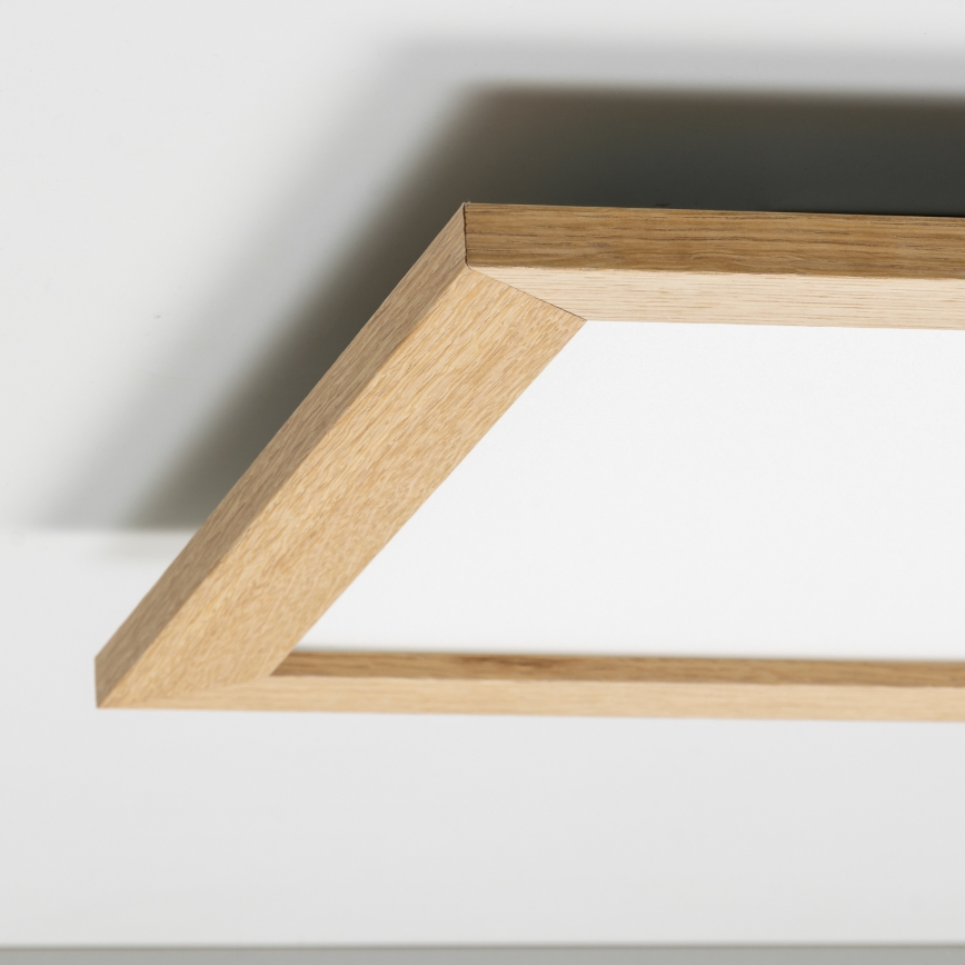 Eglo - LED RGB Stmievateľný prisadený panel SALOBRENA-C WOOD LED/40W/230V 2700-6500K 49,5x49,5 cm hnedý + diaľkové ovládanie