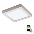 Eglo - LED RGBW stlmiteľné stropné svietidlo FUEVA-C LED/15,6W/230V Bluetooth 22,5x22,5 cm
