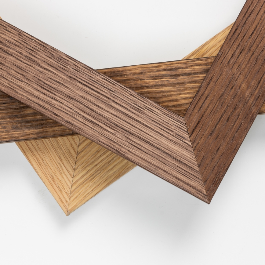 Eglo - LED RGBW Stmievateľný prisadený panel SALOBRENA-C WOOD LED/16W/230V 2700-6500K 34x34 cm tmavohnedá + diaľkové ovládanie
