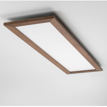 Eglo - LED RGBW Stmievateľný prisadený/podhľadový panel SALOBRENA-C WOOD LED/34W/230V 2700-6500K 34x124 cm tmavohnedá + diaľkové ovládanie