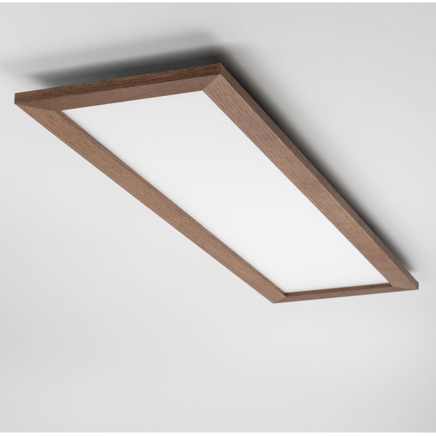 Eglo - LED RGBW Stmievateľný prisadený/podhľadový panel SALOBRENA-C WOOD LED/34W/230V 2700-6500K 34x124 cm tmavohnedá + diaľkové ovládanie