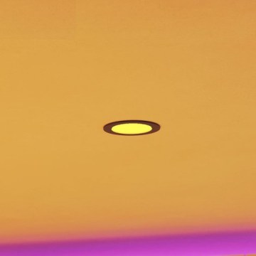 Eglo - LED RGBW stmievateľné kúpeľňové podhľadové svietidlo LED/5W/230V 2700-6500K priemer 12 cm IP44 čierne