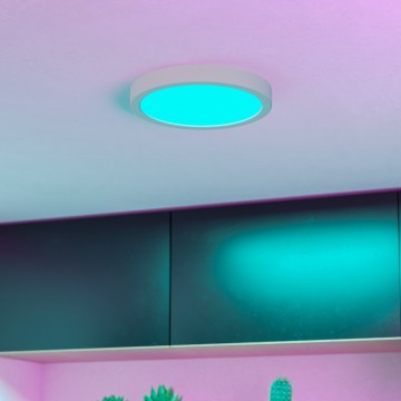 Eglo - LED RGBW Stmievateľné kúpeľňové stropné svietidlo LED/11,2W/230V 2700-6500K pr. 21,1 cm IP44 biela