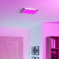 Eglo - LED RGBW Stmievateľné kúpeľňové stropné svietidlo LED/13,5W/230V 2700-6500K 29,5x29,5 cm IP44 matný chróm