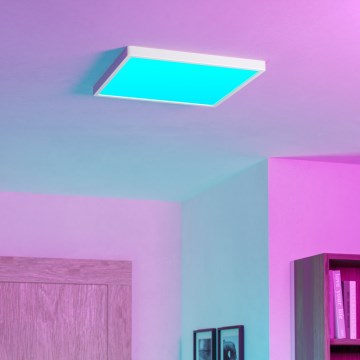 Eglo - LED RGBW Stmievateľné kúpeľňové stropné svietidlo LED/17,8W/230V 2700-6500K pr. 39 cm IP44 biela